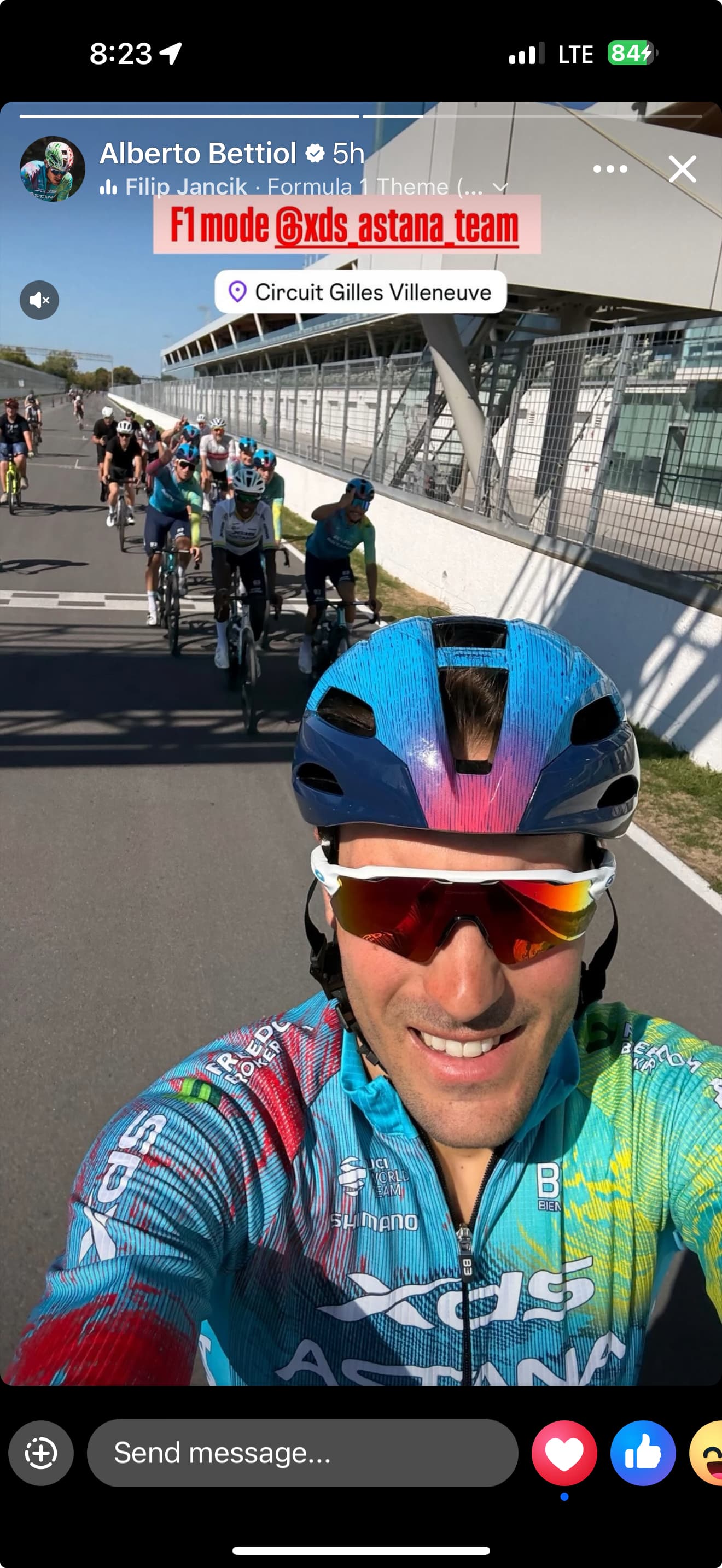 Featured on Alberto Bettiol's Instagram story